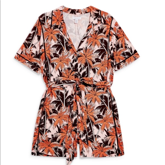 Topshop tropical print romper size US 4 - Picture 3 of 6